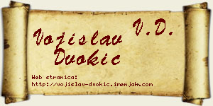 Vojislav Dvokić vizit kartica